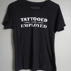Steadfast Tattoo Black 'Tattooed and Employed' Tee Size XL